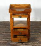 SOLID RECLAIMED TEAK WOOD 3 DRAWER END TABLE / NIGHT STAND