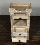 SOLID RECLAIMED TEAK WOOD 3 DRAWER END TABLE / NIGHT STAND
