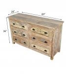 SOLID RECLAIMED TEAK WOOD 6 DRAWER BUREAU DRESSER SIDEBOARD