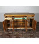 SOLID RECLAIMED TEAK WOOD SIDEBOARD W/ 6 DOORS & 3 DRAWERS
