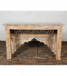 HAND CARVED SOLID WOOD CONSOLE TABLE