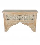 HAND CARVED SOLID WOOD CONSOLE TAB;E