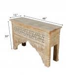 HAND CARVED SOLID WOOD CONSOLE TAB;E
