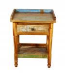SOLID RECLAIMED TEAK WOOD END TABLE / NIGHTSTAND
