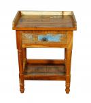 SOLID RECLAIMED TEAK WOOD END TABLE / NIGHTSTAND