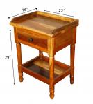 WOODEN 1 DRAWER END TABLE
