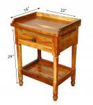 SOLID RECLAIMED TEAK WOOD SIDE TABLE END TABLE