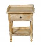 SOLID RECLAIMED TEAK WOOD END TABLE W/ DRAWER