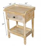 SOLID RECLAIMED TEAK WOOD END TABLE / NIGHTSTAND