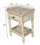 SOLID RECLAIMED TEAK WOOD END TABLE / NIGHTSTAND