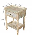 SOLID RECLAIMED TEAK WOOD END TABLE / NIGHTSTAND