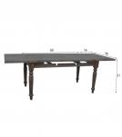 EXTENDABLE SOLID WOOD DINING TABLE W/ SELF-STORING EXTENSIONS