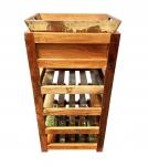 SOLID RECLAIMED TEAK WINE BAR W/ TRAY