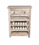 SOLID RECLAIMED TEAK WOOD WINE CABINET