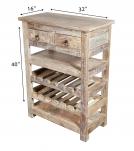 SOLID RECLAIMED TEAK WOOD WINE CABINET