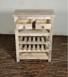 SOLID RECLAIMED TEAK WOOD WINE CABINET