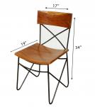 SOLID RECLAIMED TEAK WOOD & IRON CHAIR