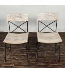 SOLID RECLAIMED TEAK WOOD & IRON CHAIR