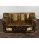 WOOD/IRON INDUSTRIAL SOFA
