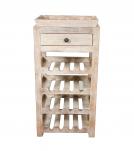 RECLAIMED SOLID TEAK WINE BAR W/ DRAWER & TRAY