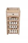 SOLID RECLAIMED TEAK WOOD WINE BAR W/ DRAWER & TRAY