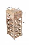 SOLID RECLAIMED TEAK WOOD WINE BAR W/ DRAWER & TRAY