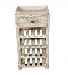 SOLID RECLAIMED TEAK WOOD WINE BAR W/ DRAWER & TRAY