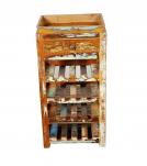 SOLID RECLAIMED TEAK WOOD WINE BAR W/ DRAWER & TRAY