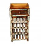 SOLID RECLAIMED TEAK WOOD WINE BAR W/ DRAWER & TRAY
