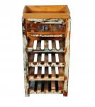SOLID RECLAIMED TEAK WOOD WINE BAR W/ DRAWER & TRAY