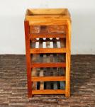 SOLID RECLAIMED TEAK WOOD WINE BAR W/ DRAWER & TRAY