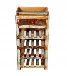 SOLID RECLAIMED TEAK WOOD WINE BAR W/ DRAWER & TRAY