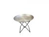 NICKEL TONE TRAY END TABLE