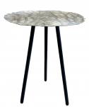 Carved Metal End Table