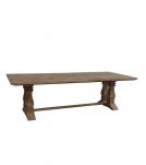 9' SOLID WOOD PEDESTAL DINING TABLE