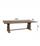 9' SOLID WOOD PEDESTAL DINING TABLE