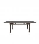 EXTENDABLE SOLID WOOD DINING TABLE W/ SELF-STORING EXTENSIONS
