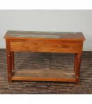 SOLID RECLAIMED TEAK WOOD  2 DRAWER CONSOLE TABLE