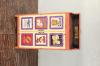 SOLID WOOD HAND PAINTED ADVERTISING 2 DOOR STORAGE CABINET