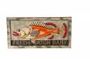 HAND CARVED SOLID PAINTED WOOD "FRESH CATCH DAILY" FISH PLAQUE