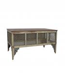 RECLAIMED WOOD & METAL MESH SIDEBOARD CONSOLE