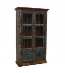 SOLID RECLAIMED TEAK WOOD & IRON STORAGE CABINET