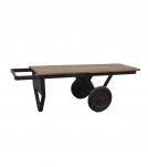 RECLAIMED & REPURPOSED IRON & WOOD COFFEE TABLE CART