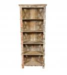 RECLAIMED TEAK 5 SHELF BOOKCASE DISPLAY CASE
