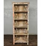 RECLAIMED TEAK 5 SHELF BOOKCASE DISPLAY CASE