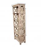 RECLAIMED TEAK 5 SHELF BOOKCASE DISPLAY CASE