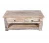 RECLAIMED TEAK 2 DRAWER WITH SHELF COFFEE TABLE