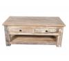 RECLAIMED TEAK 2 DRAWER WITH SHELF COFFEE TABLE
