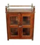 RECLAIMED TEAK WOOD + GLASS CABINET