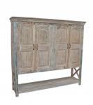 SOLID RECLAIMED TEAK WOOD 4 DOOR CABINET 
